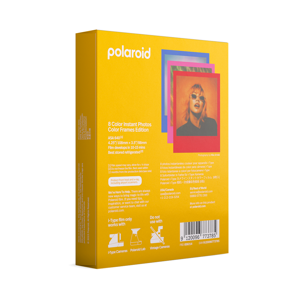 寶麗來 Polaroid Color 彩色彩虹邊框即影即有相紙 i-Type Film COLOR FRAME 8 Instant Photos 8張 (適用於I-Type 相機camera ONLY)