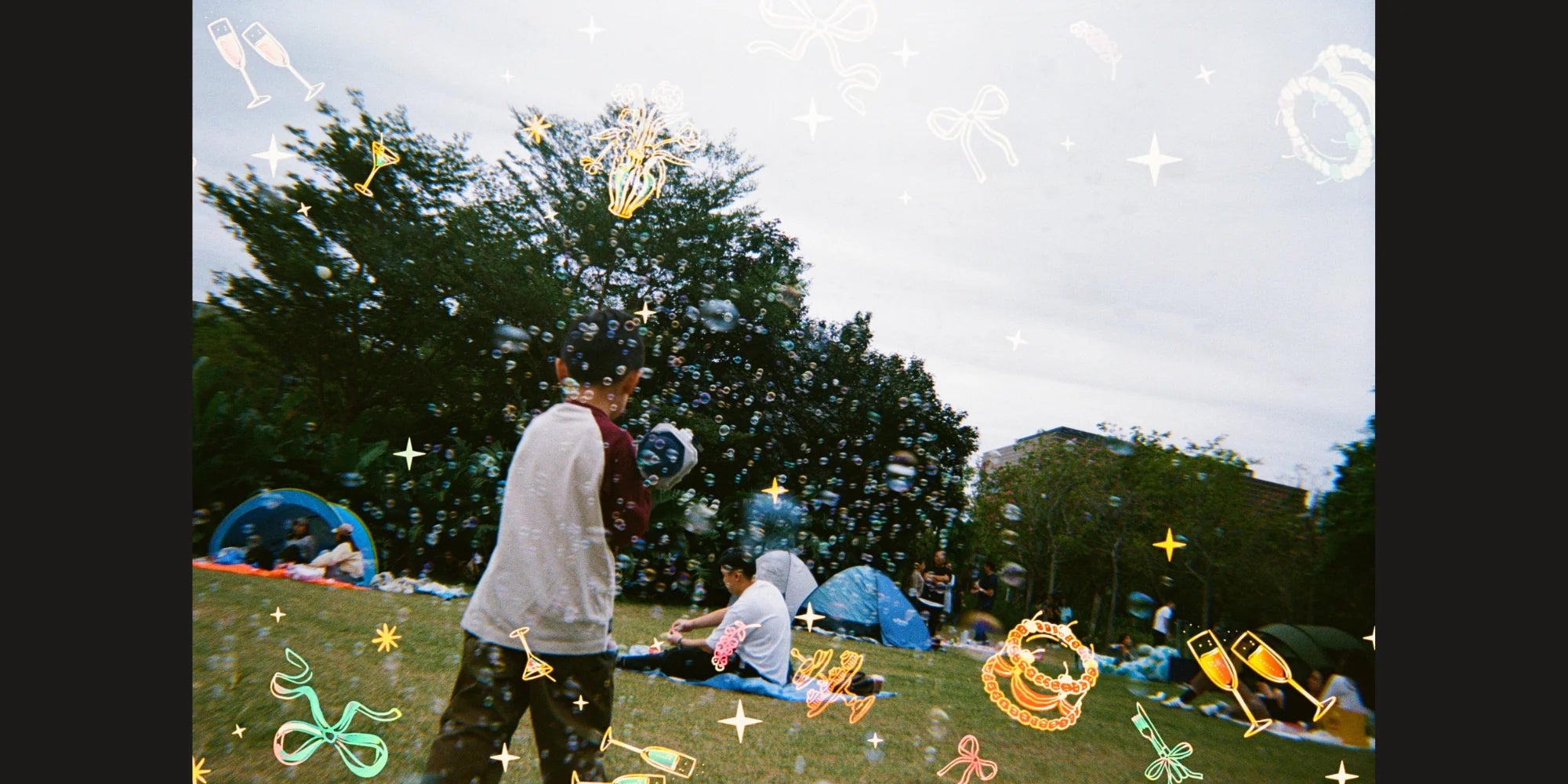 Cheers! Pre-exposed patterns Single Use film camera 預曝節日圖案一次性菲林相機