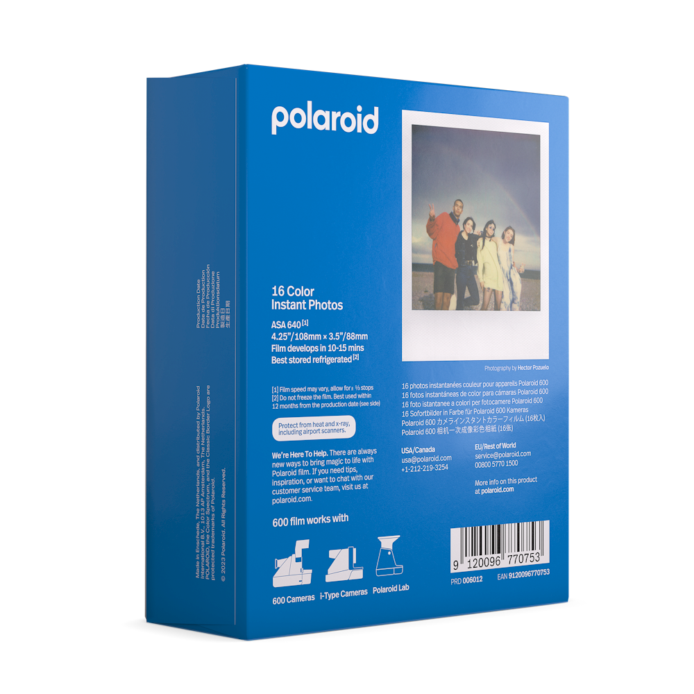 寶麗來 Polaroid Color 600 白邊彩色即影即有相紙 Film 16 Instant Photos 16張 (通用於600&i-type相機 camera also OK)