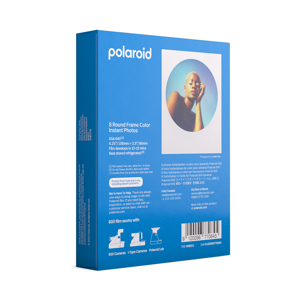 寶麗來 Polaroid Color 600 Round Frame圓邊彩色即影即有相紙 Film 8 Instant Photos 8張 (通用於600&i-type相機 camera also OK)