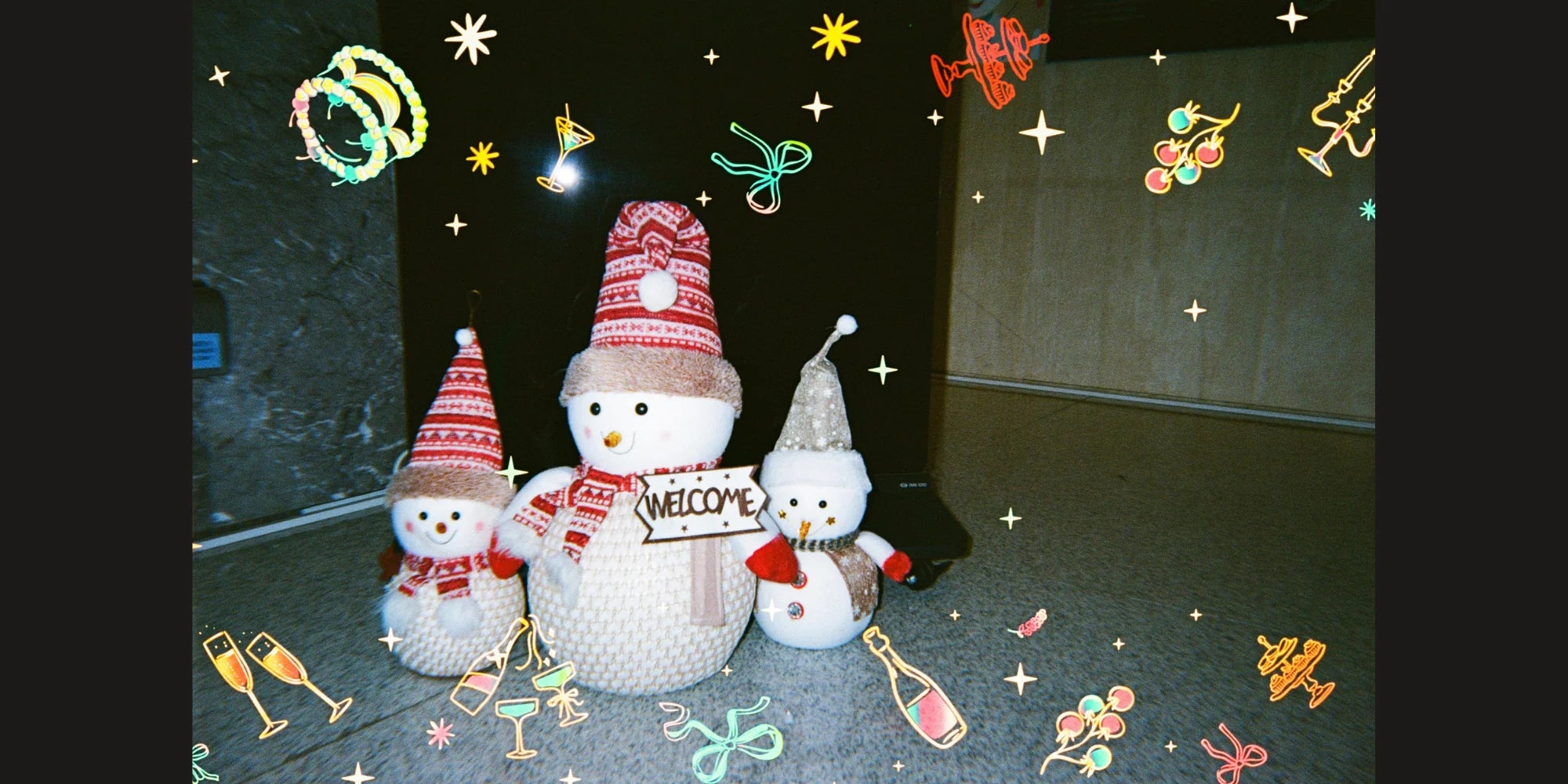 Cheers! Pre-exposed patterns Single Use film camera 預曝節日圖案一次性菲林相機